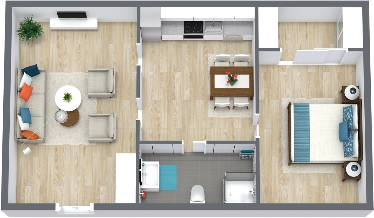 Floor Plan - 1 Bed
