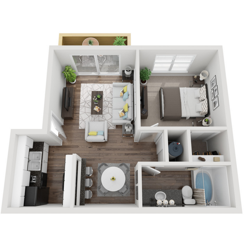 A1 - 1 bed _ 1 bath (570 sf).png - A1 1x1