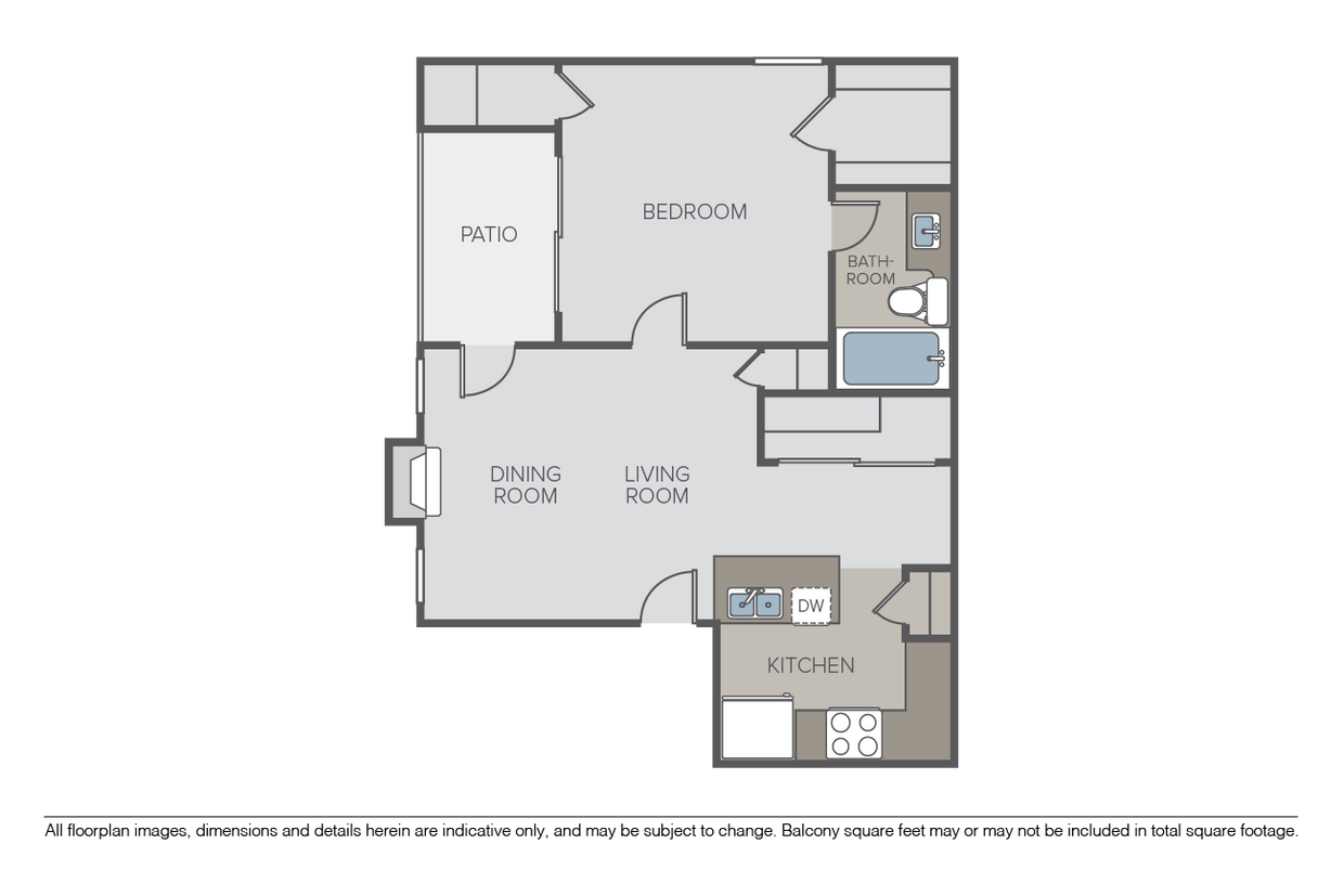 Plan 1C (1 Bed, 1 Bath) - Plan 1C (1 Bed, 1 Bath)