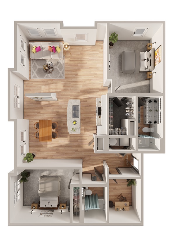 Legacy North - B2UU1 Floor Plan - BTU