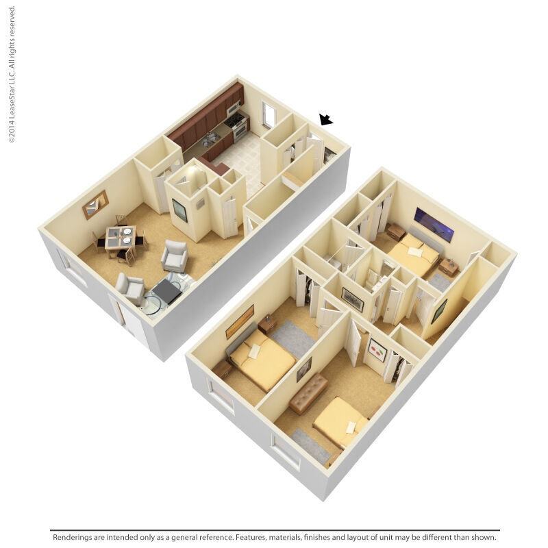 Floor Plan - 3 Bedroom TH B
