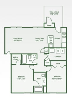 2BR/2BA - 2BR/2BA