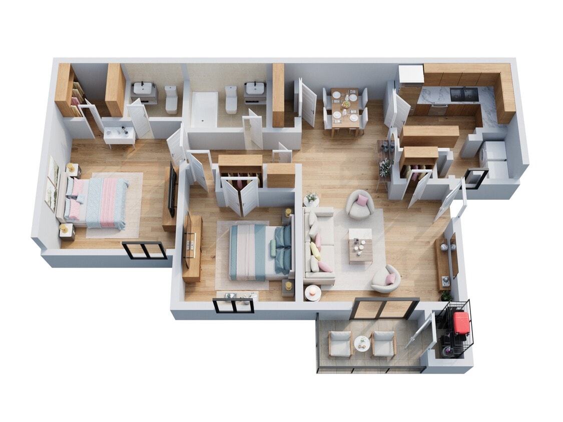 Floor Plan - 2 Bed | 1.5 Bath