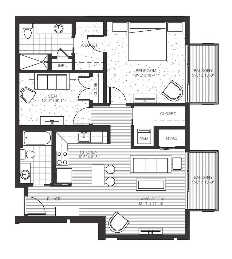 Ellipse on Excelsior and E2 - E2 - Tungsten - 2 Beds - 2 Baths - 942 Sq. ft. - E2 - Tungsten