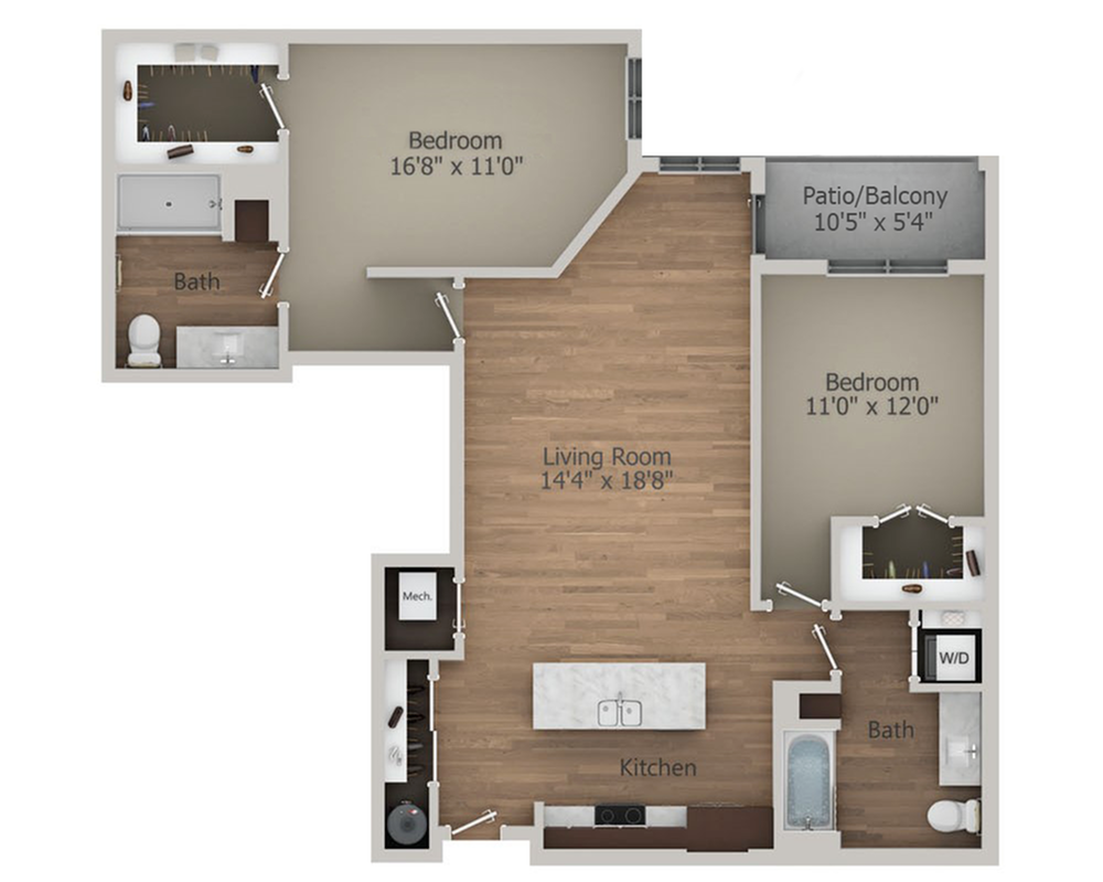 Floor Plan 2B | Arrabelle Apartments | Apartments in Cedarburg, WI - 2B