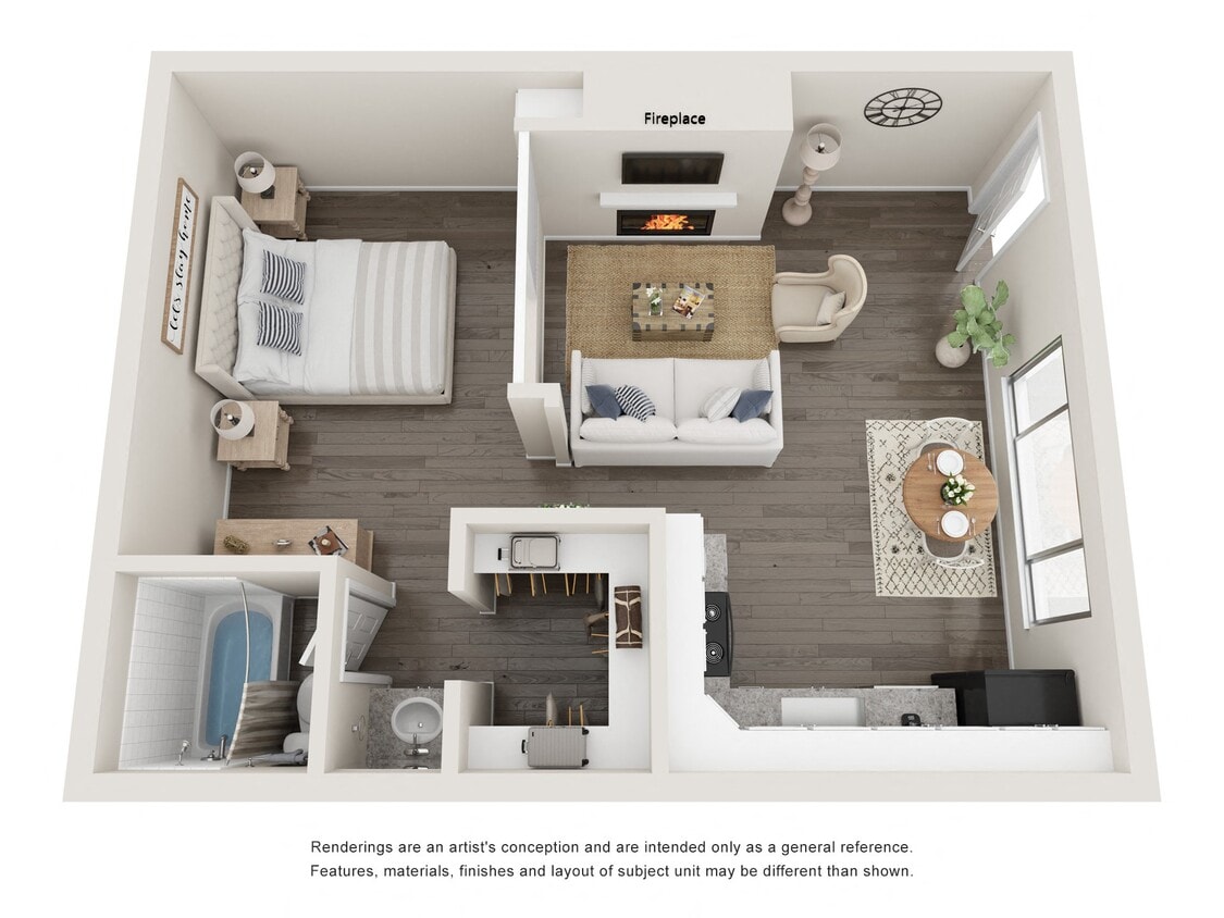 Floor Plan - One Bedroom A