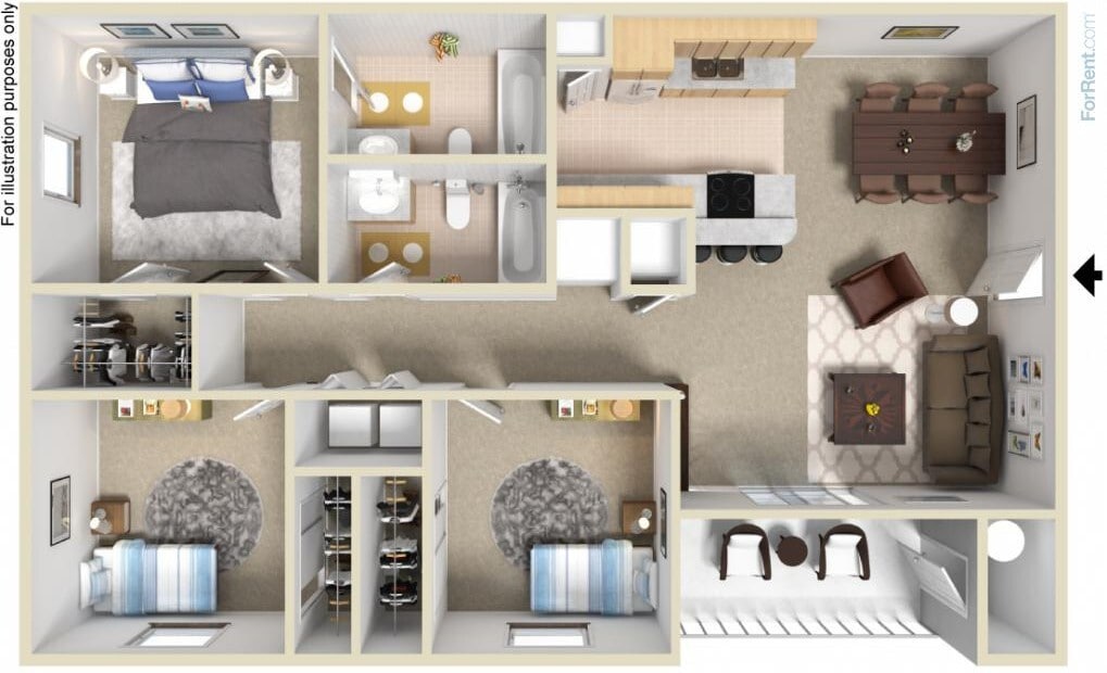 3 Bedroom 2 Bath - 3 Bedroom 2 Bath