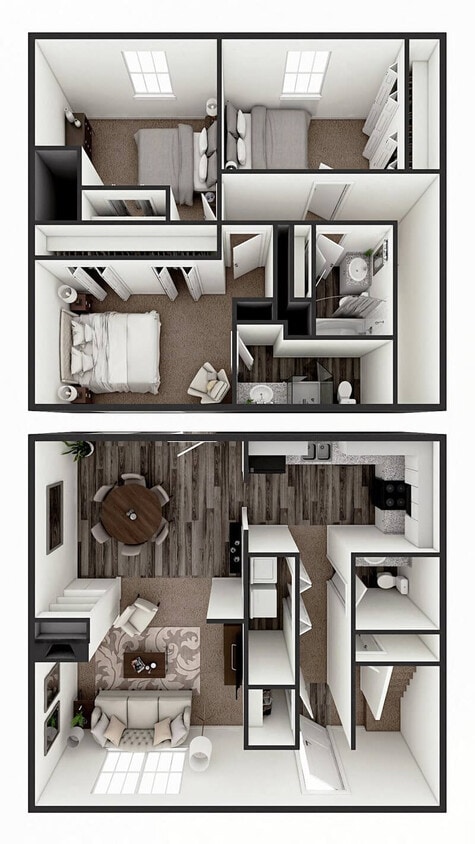 Floor Plan - 3 Bed 2 Bath D