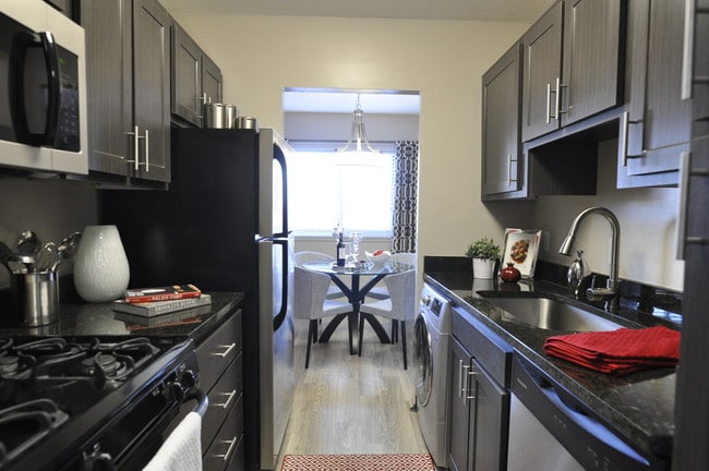 414 Flats - Model Kitchen - Goldelm at 414 Flats