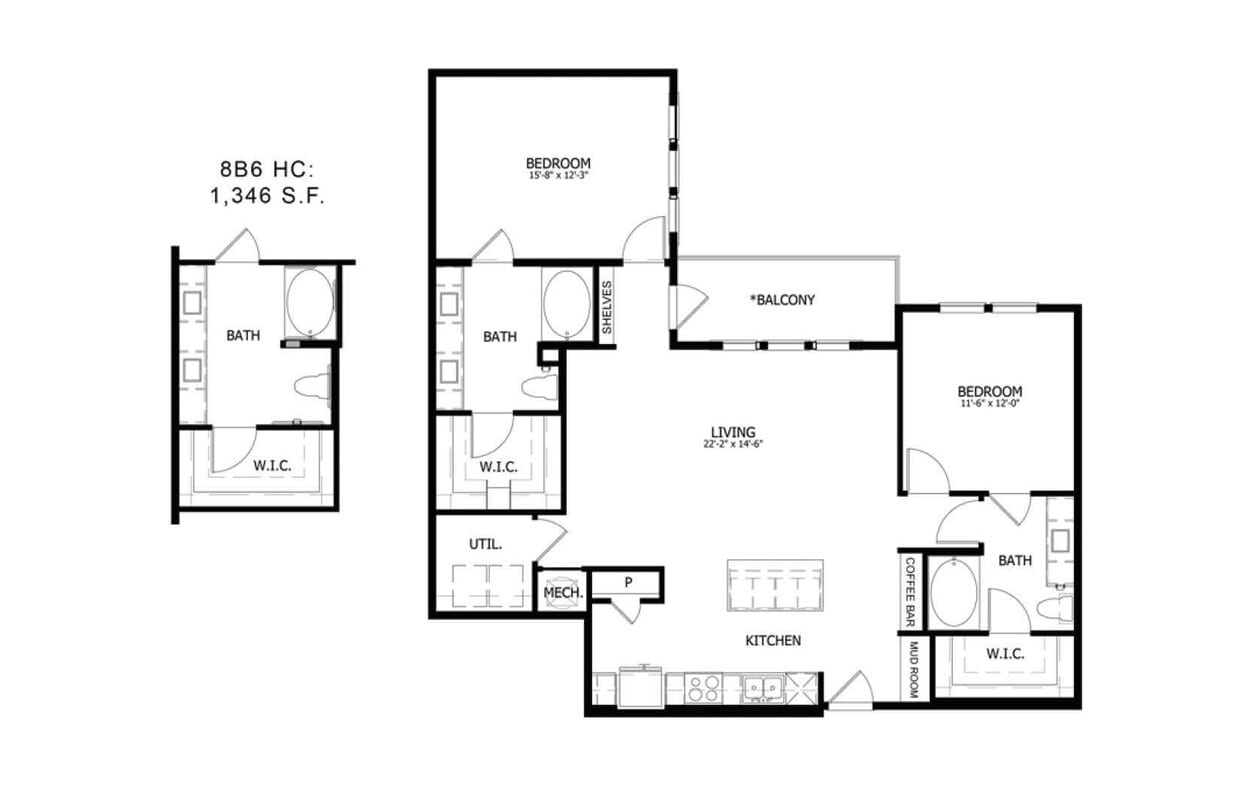 Floor Plan - Stag’s Leap 8B6