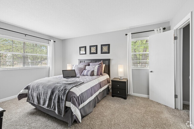 Duke 2BR, 1.5BA - 950SF - Primary Bedroom - Chapel Tower - Students save up to 10%!