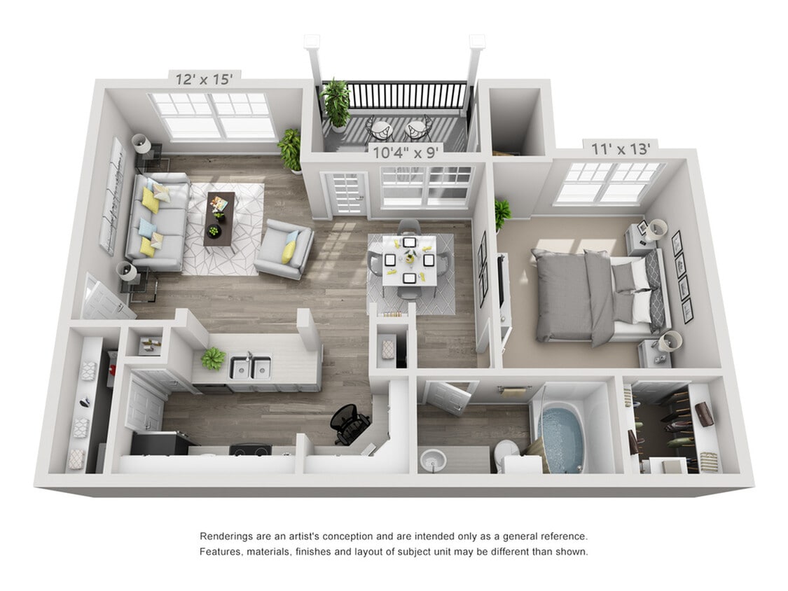 Harlowe_A2_1b 1 b 787 sqft - A2 Tailored