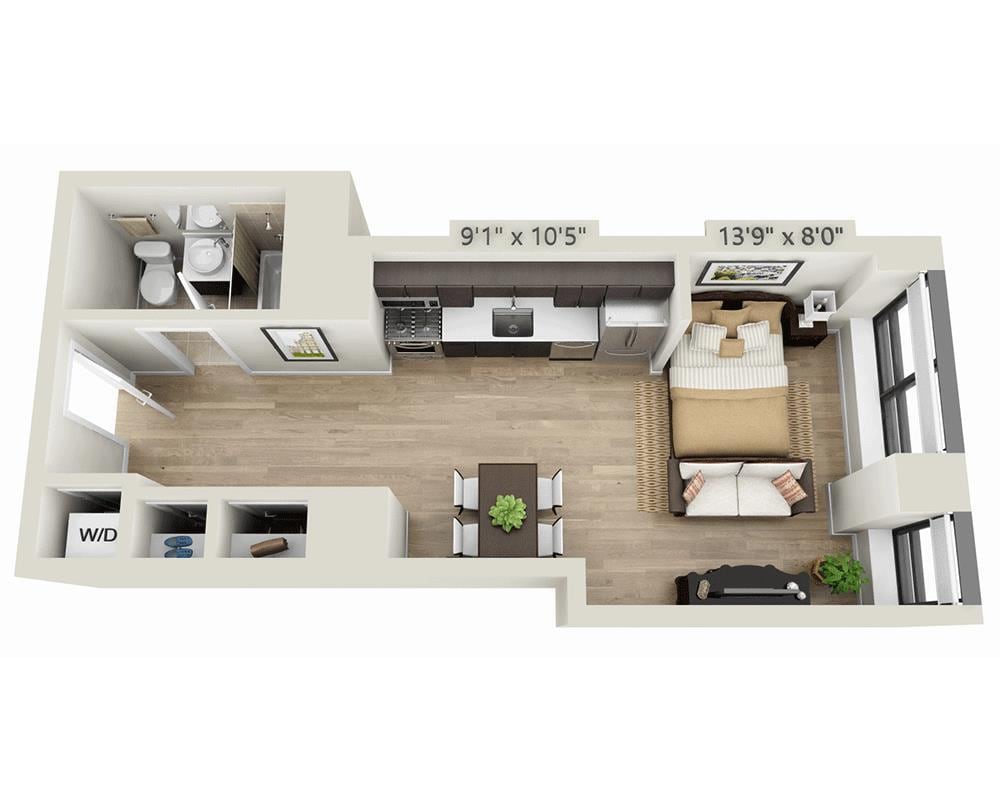 Floor Plan - Studio E1C
