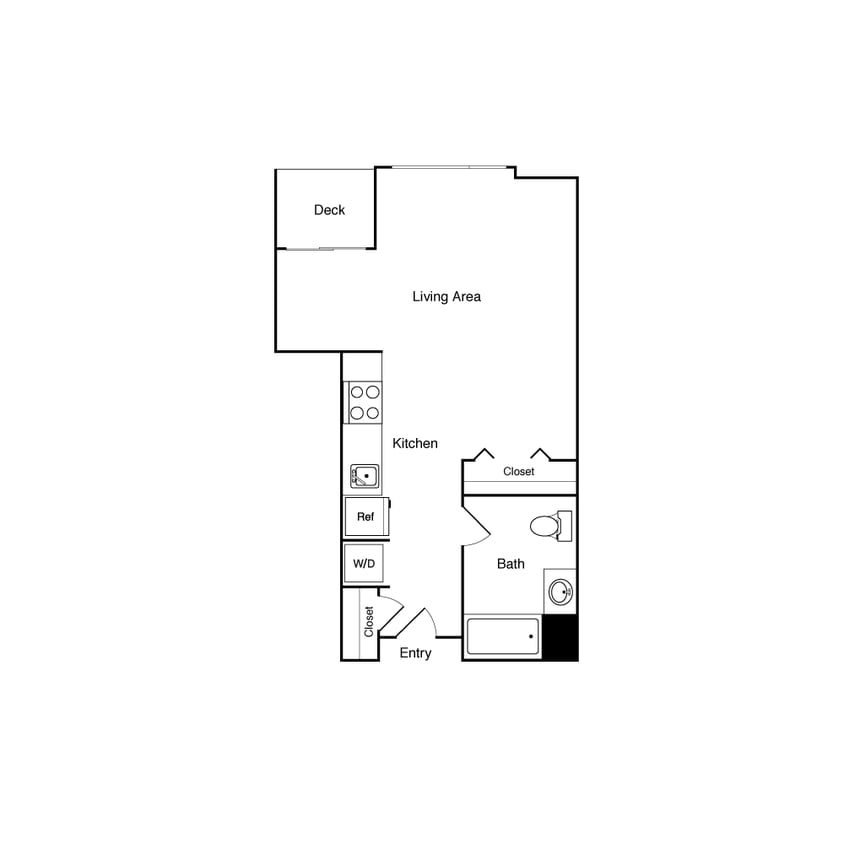 Floor Plan - Studio 322, 422 - SW