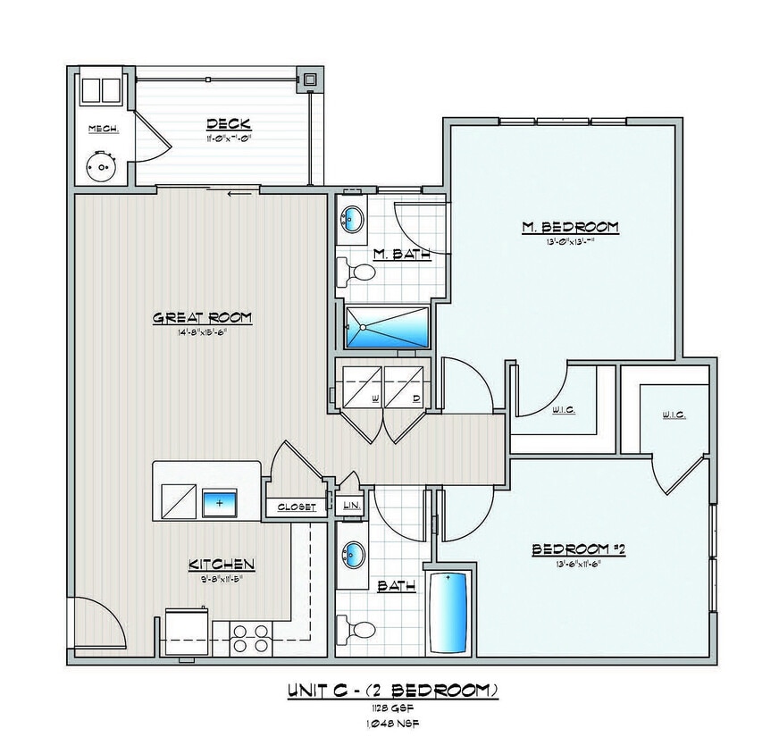 Experience modern living with this thoughtfully designed 2-bedroom layout. - 2 Bedroom 2 Bathroom S ADA