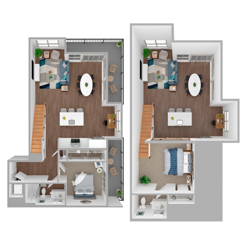 Floor Plan - 2x2 Loft - b14.2