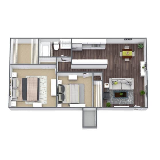 Floor Plan - Two Bedroom
