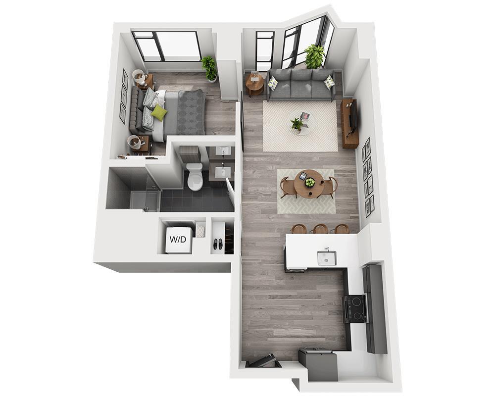 Floor Plan - One Bedroom A1AD