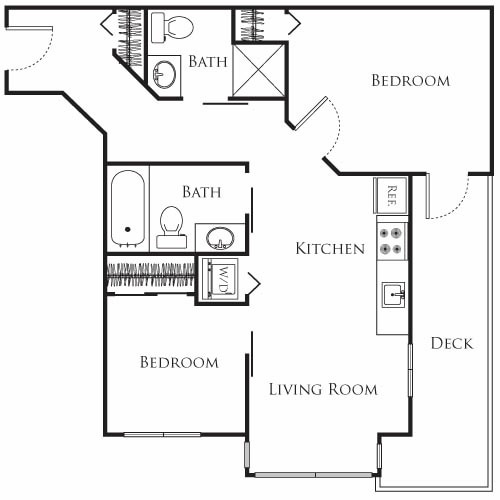 Floor Plan - Micro Two Bed - F1 320-620