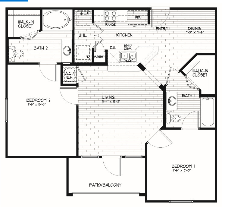 Floor Plan - B1 - Harbor Shores I