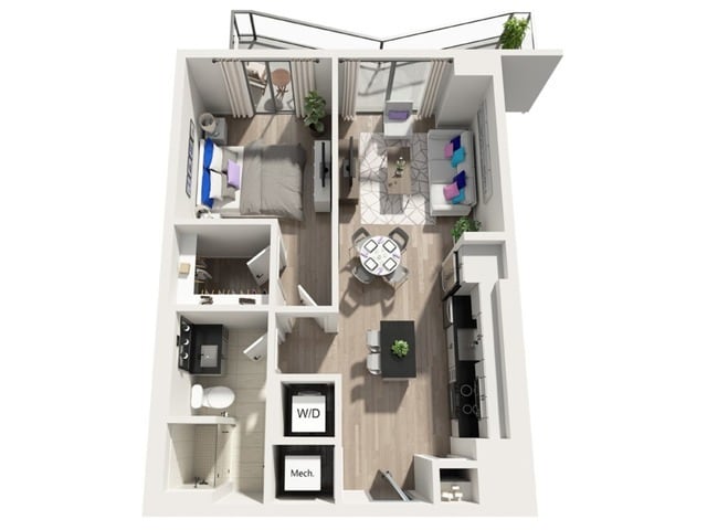 A2PH | 1x1 | 673 sq ft - A2PH