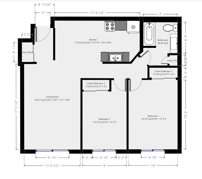 Floor Plan - Two Bedroom