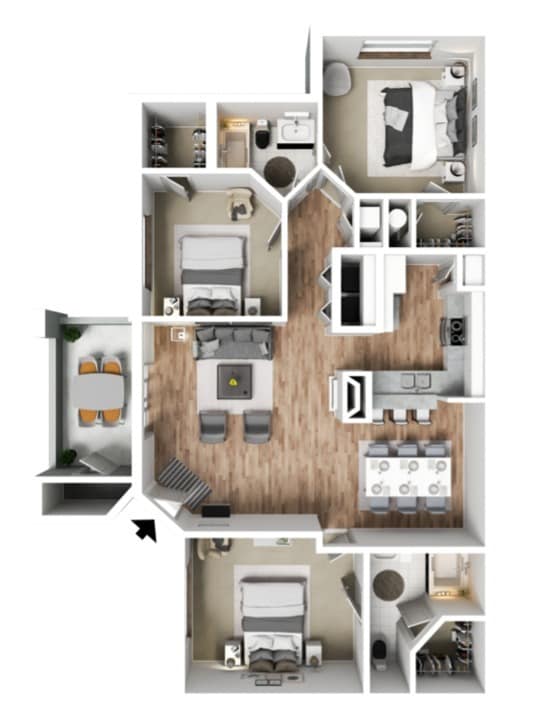 Floor Plan - 3 x 2