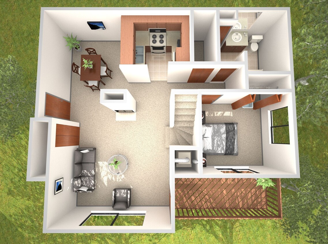 Floor Plan - 2 Bedroom Evergreen