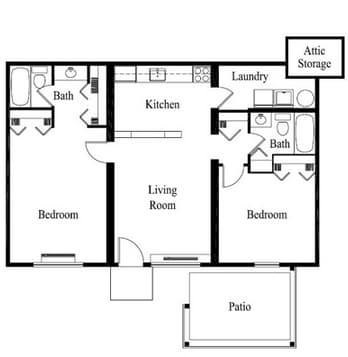 2BR/2BA - Two Bed Two Bath M