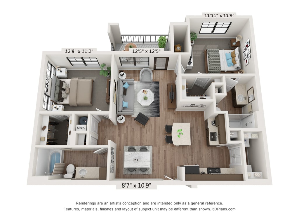 Floor Plan - 2B - The Presley
