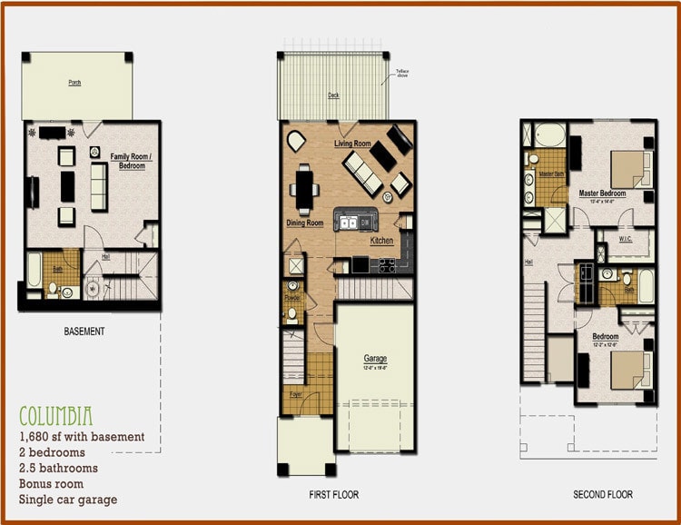 Floor Plan - Columbia w/ Basement