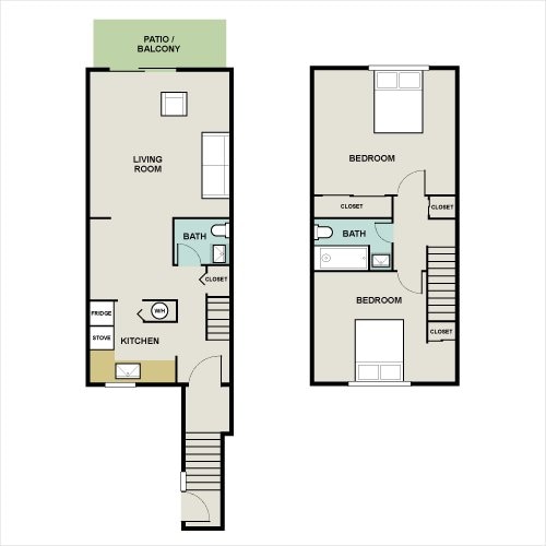 The White Oak Townhome sq ft 1100-1100 - White Oak Townhome