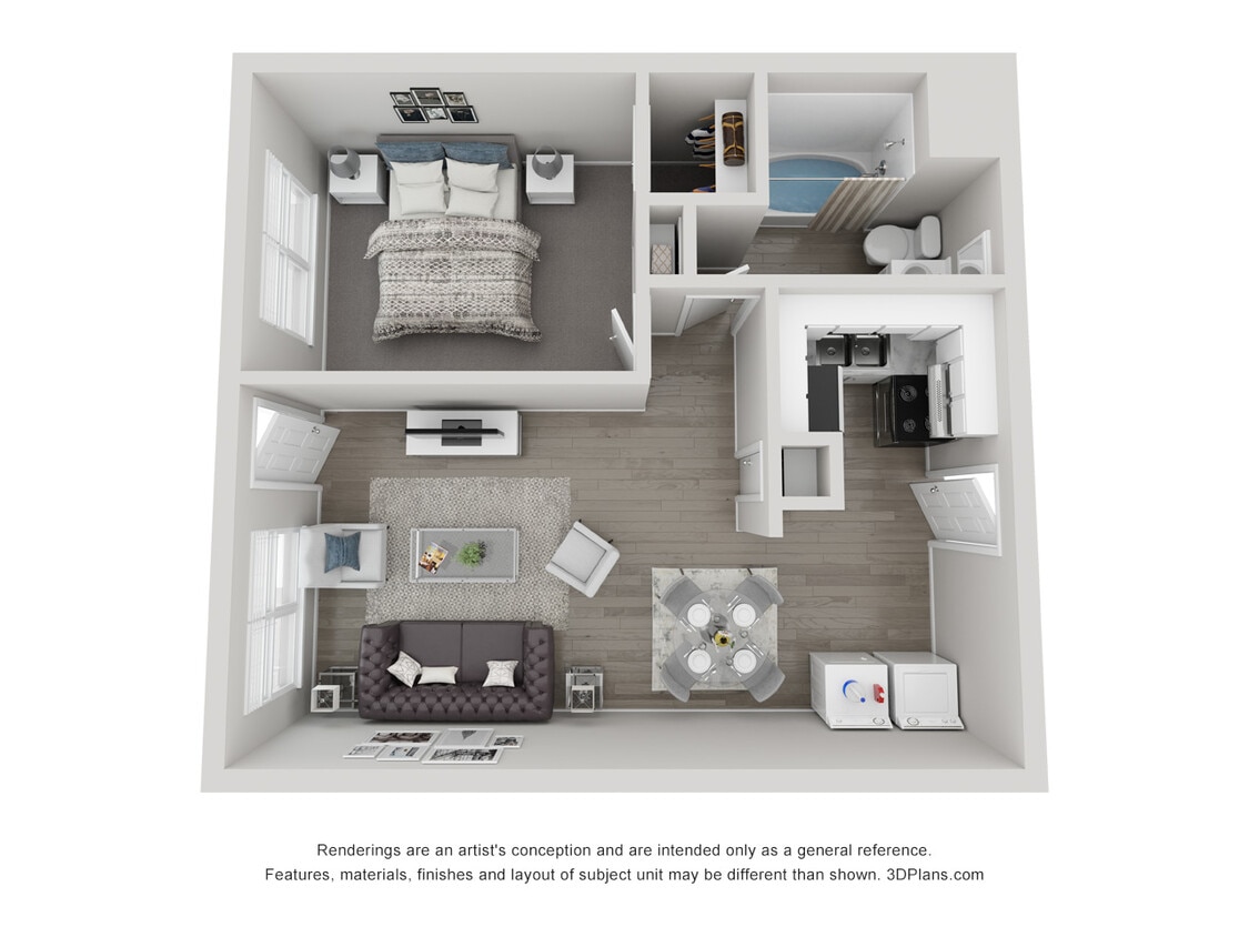 Floor Plan - 1x1 Standard- Call For Availability