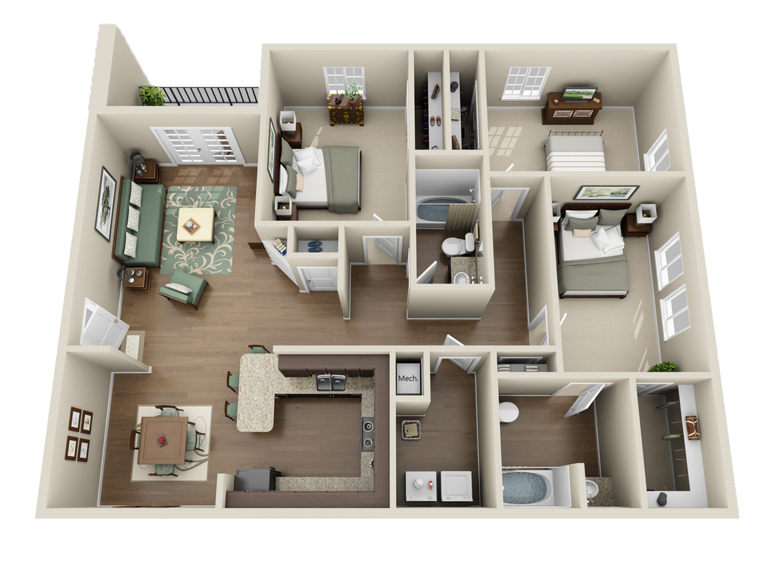 Floor Plan - Three Bedroom Premium (North)