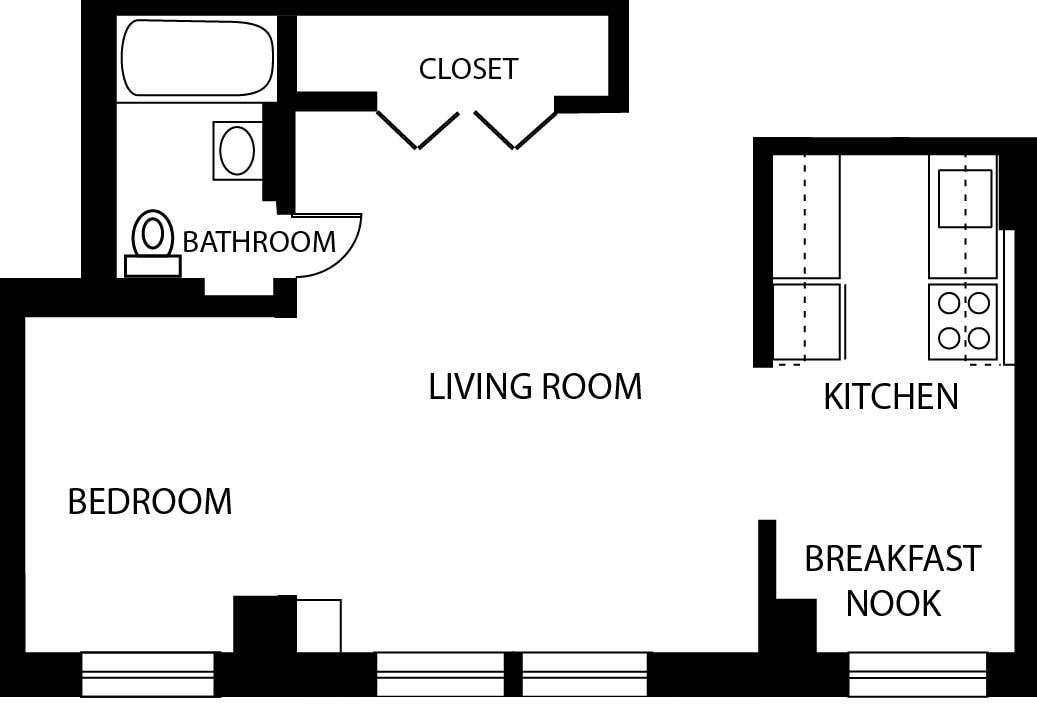 Floor Plan - Small One Bedroom