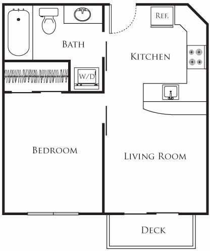 Floor Plan - Micro One Bed - D1