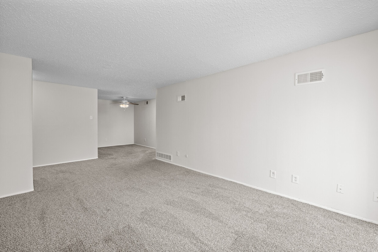 Chesterfield Place Apartments | 2 BR Remodel | Living & Dining Space - Two Bedroom Garden - Renovated