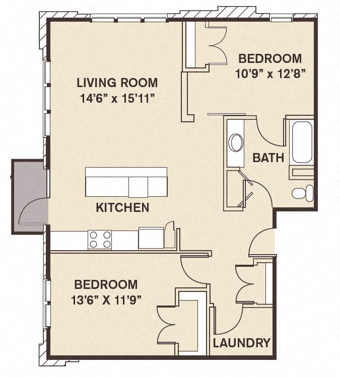 Floor Plan - 2BDSm Staten Island -Renovated