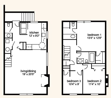 3BR/2.5BA - 3x2.5-1250