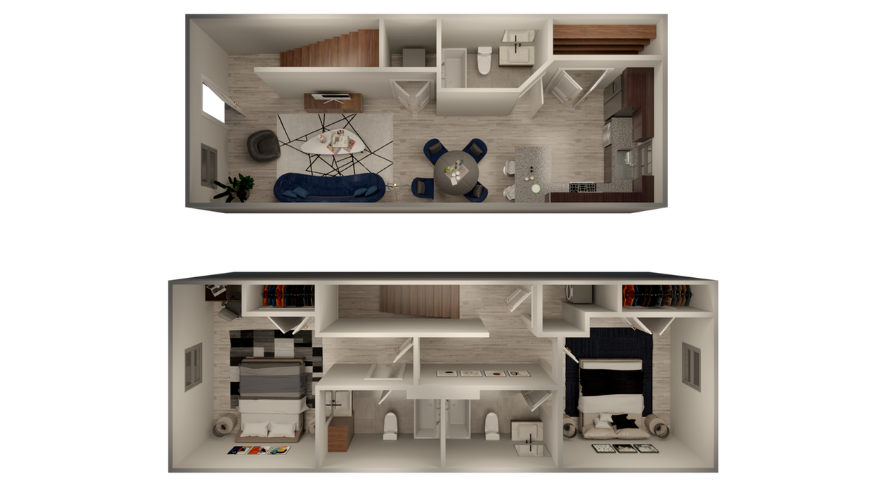 2 Bedroom TH - 2 Bedroom 3 Bathroom