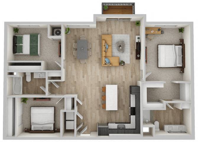 Floor Plan - 3-A/3-B