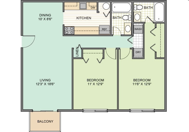 2 Bedroom, 2 Bath - 2 Bedroom, 2 Bath 