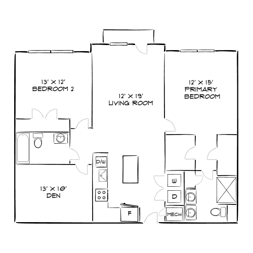 Floor Plan - Design 2F with Den