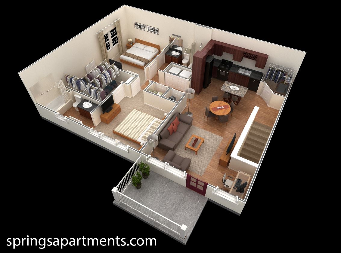 Floor Plan - 2 BR Designer Overlook
