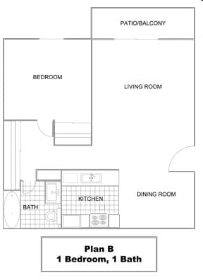 1BR/1BA - 1 Bedroom 1 Bath