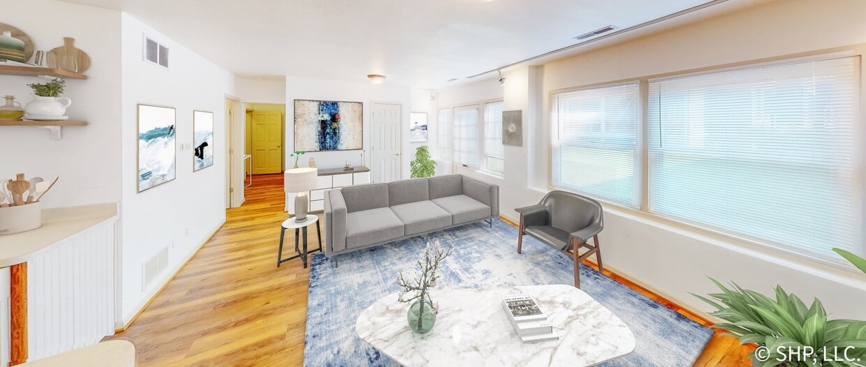 Floor Plan - 2 Bdr 2 Bath. Courtyard View. WIFI Included.