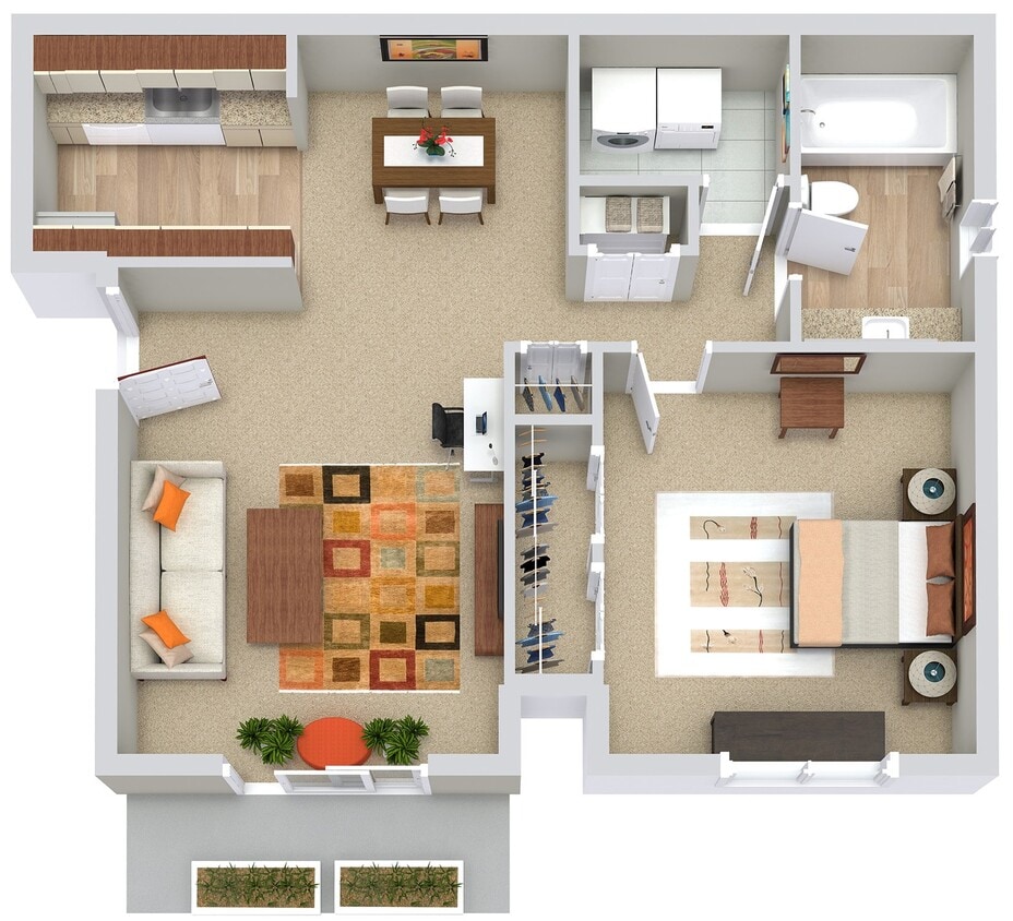 Floor Plan - 1 Bed | 1 Bath
