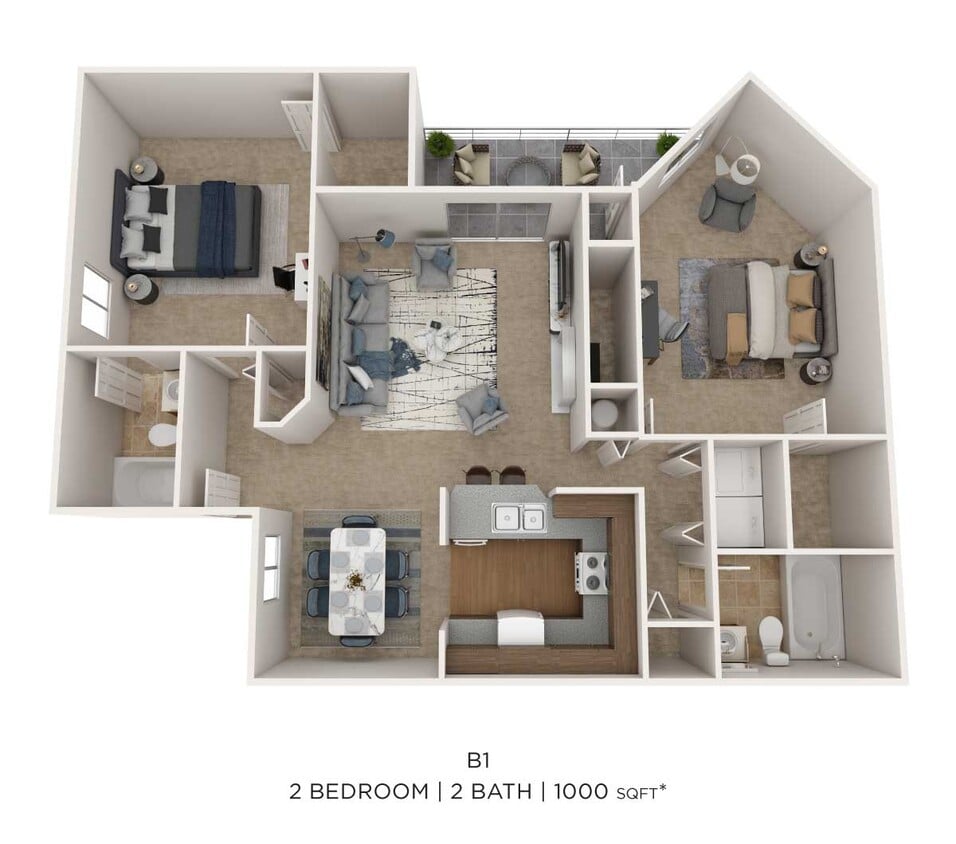 Floor Plan - Two Bedroom