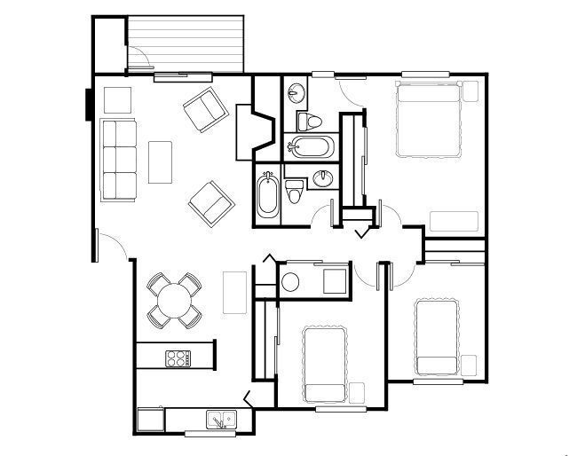 Floor Plan - 3x2