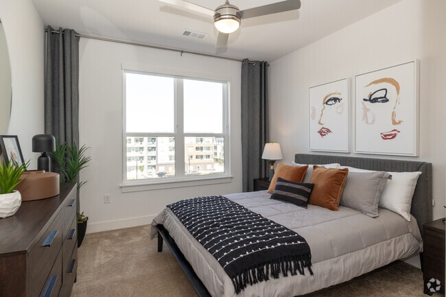 1BR, 1BA - 764SF - Bedroom - The Hayes